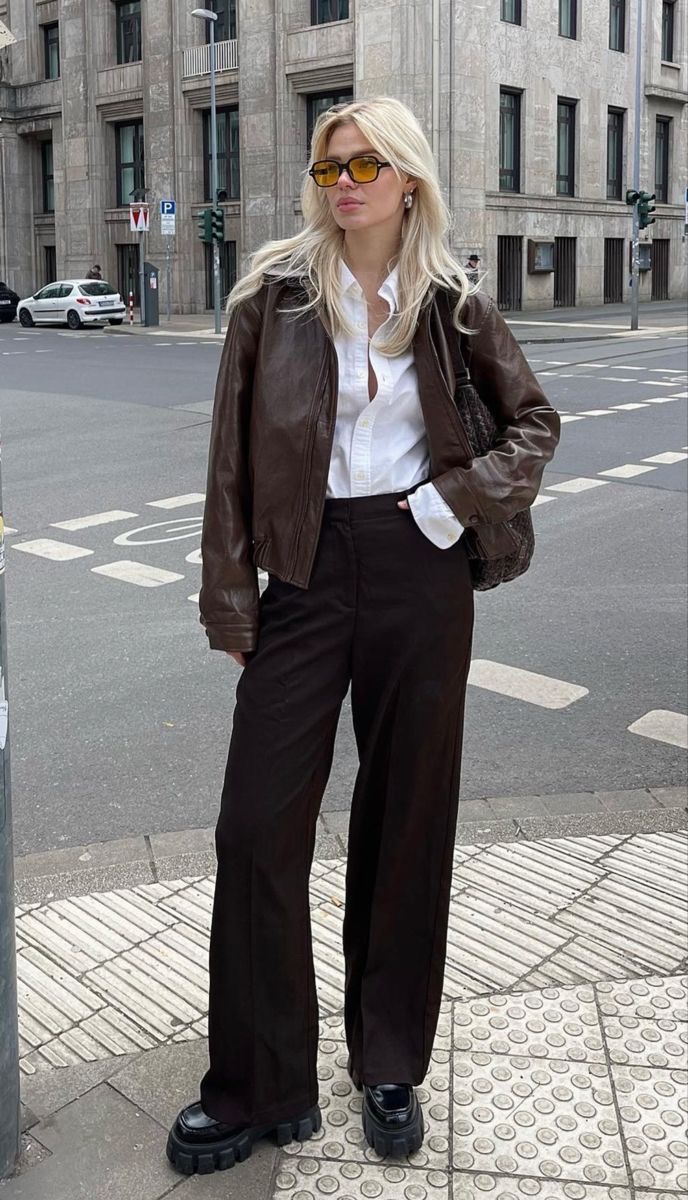 25 Outfits That Make A Brown Leather Jacket Your Best Investment Piece