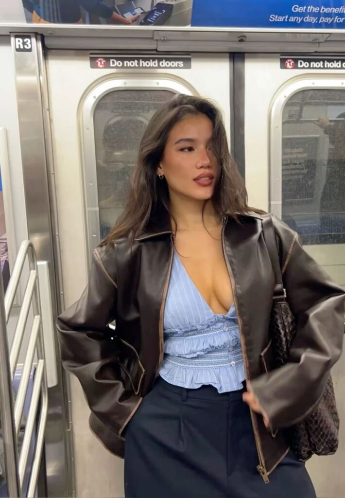 25 Outfits That Make A Brown Leather Jacket Your Best Investment Piece