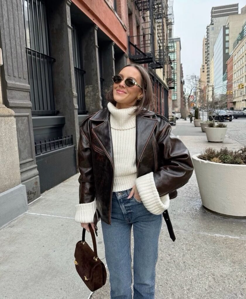 25 Outfits That Make A Brown Leather Jacket Your Best Investment Piece