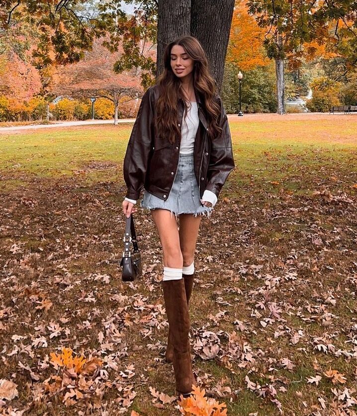 25 Outfits That Make A Brown Leather Jacket Your Best Investment Piece